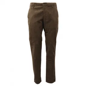 8126AF pantalone uomo DONDUP dark green corduroy cotton trouser man