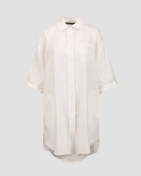 Abito bianco in lino da donna Kori s24k130041-62