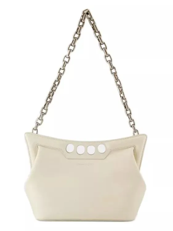 Alexander McQueen The Small Peak Hobo Bag - Leather - Soft Ivory Neutrals 
