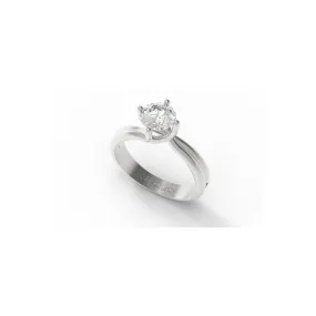 Anello Matrimonio in oro bianco 18k con diamante 0.30 carati SG01983