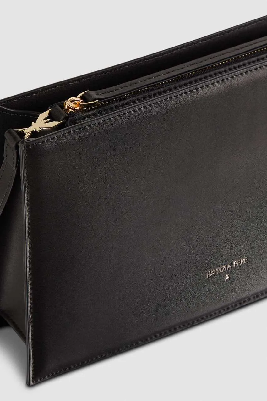 Borsa Pocket Zip Tracolla Pelle Nero Patrizia Pepe