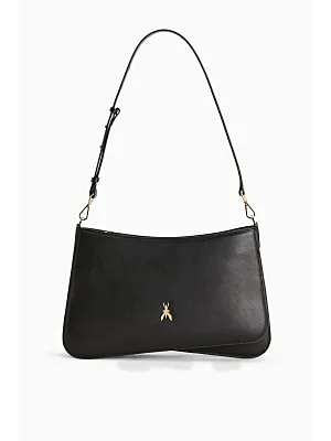 Borsa Spalla Pelle Vitello Nera Patrizia Pepe