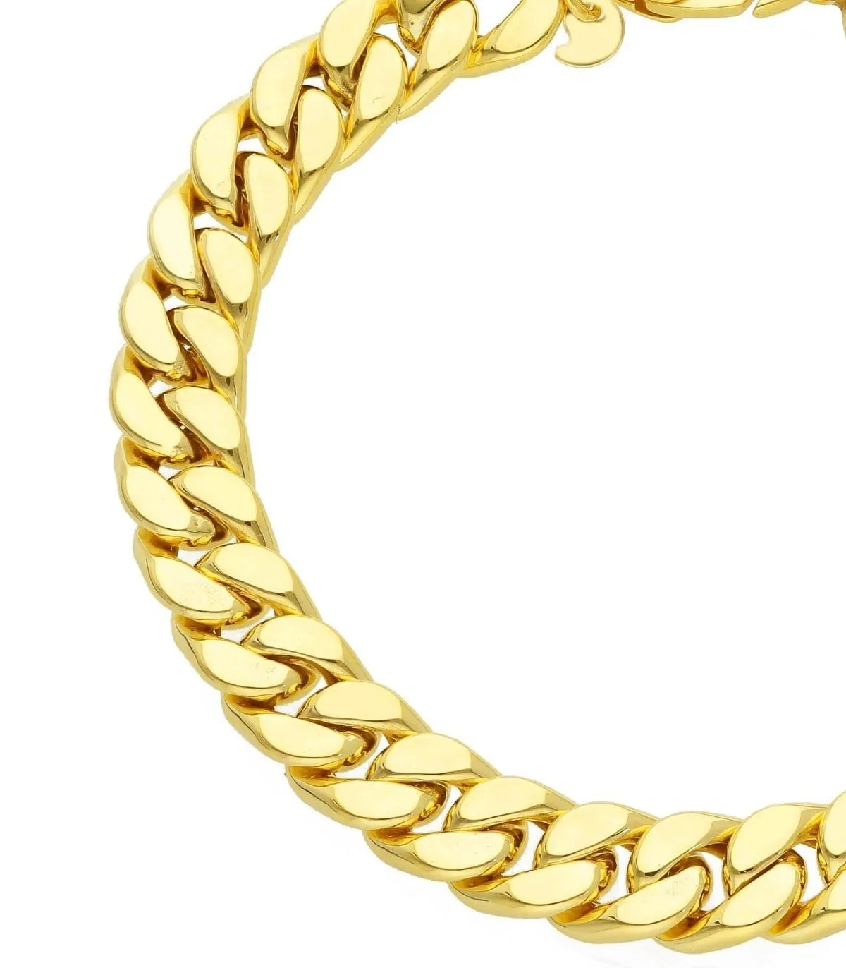 Bracciale Groumette Oro Giallo 9Kt Spesso