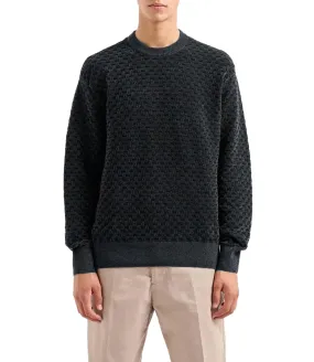 Brand ARMANI EXCHANGE Pullover uomo blu in ciniglia AX