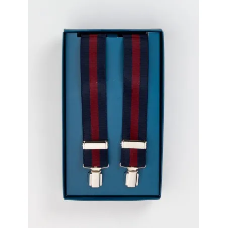 BRETELLE RIGHE GENTLEMAN BLU ROSSO