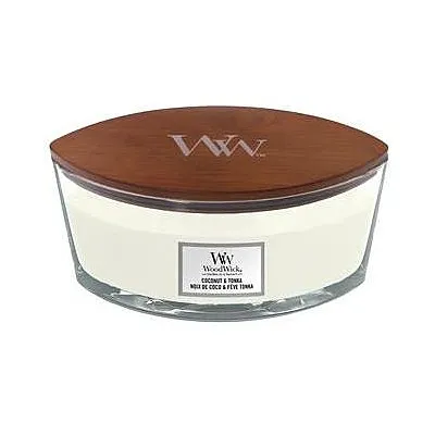 Candela ecologica WoodWick colore Bianco