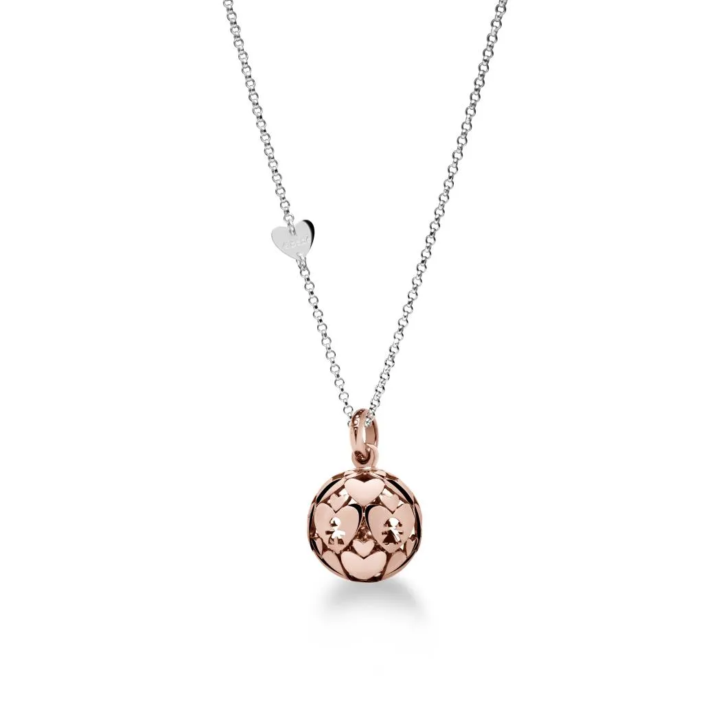 Ciondolo leBebe SNM016 Suonamore Mondi argento placcato oro rosa