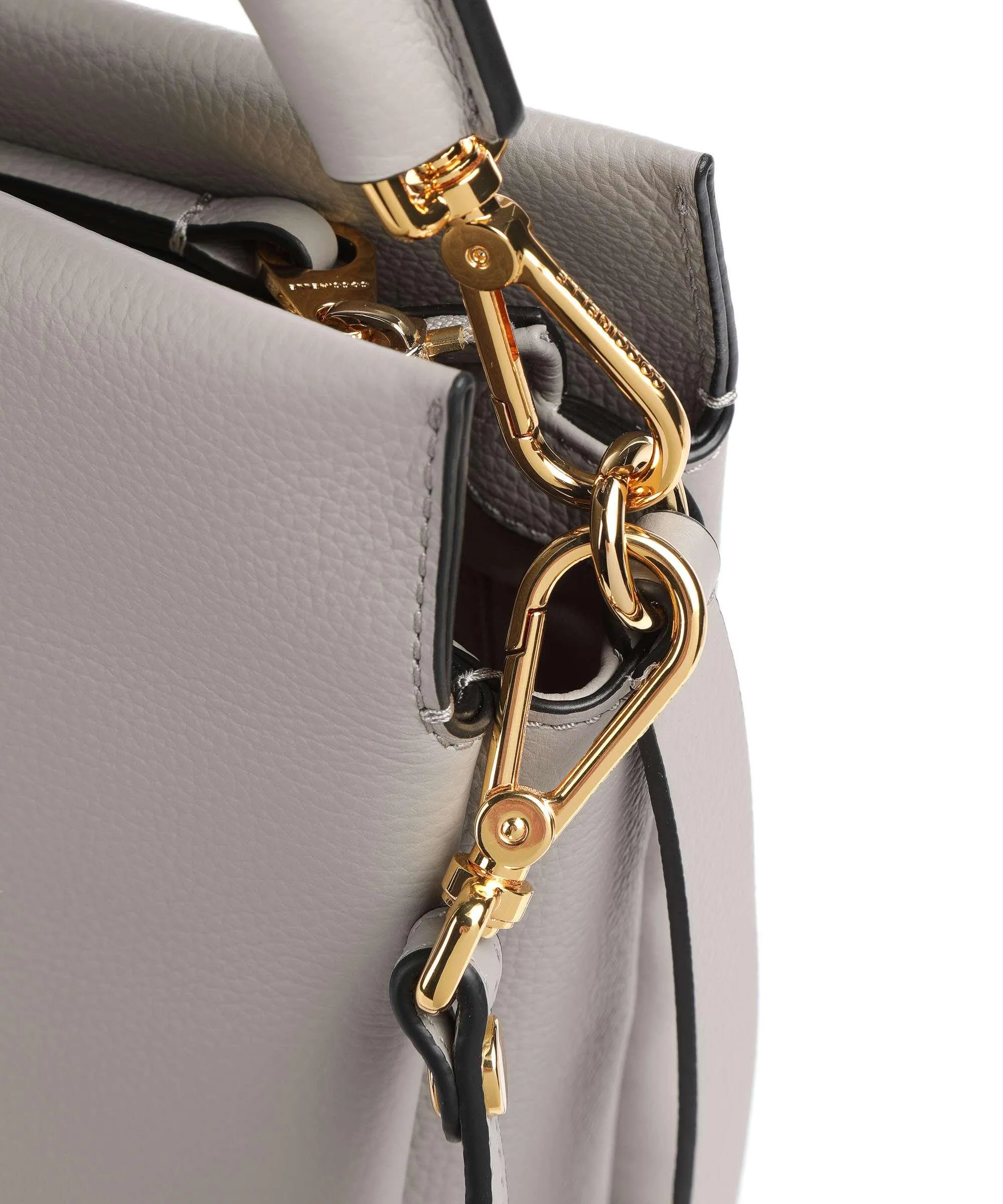 Coccinelle Boheme Grana Double Borsa a mano pelle granulata grigio  