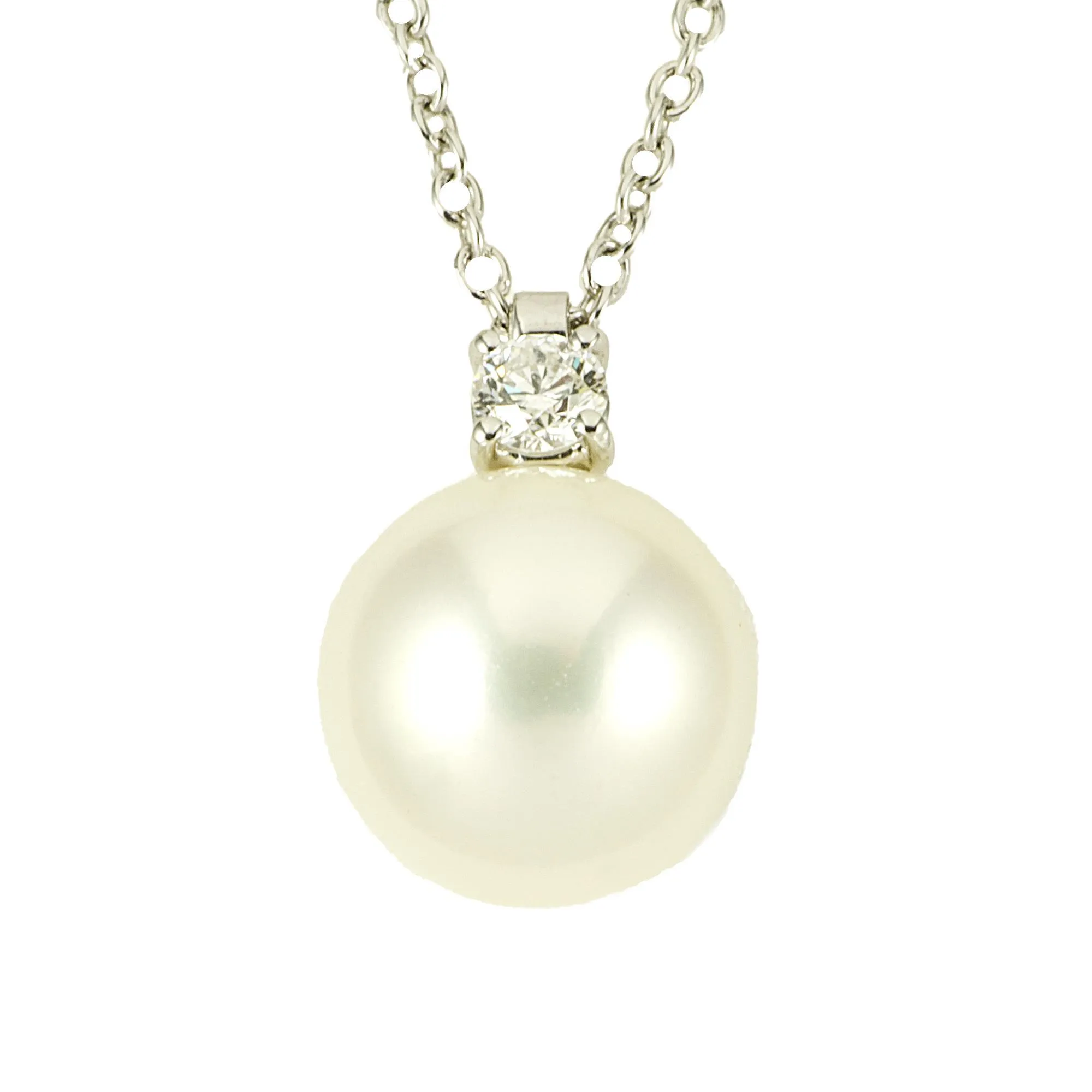 COLLIER IN ORO BIANCO E DIAMANTI CT 0,14