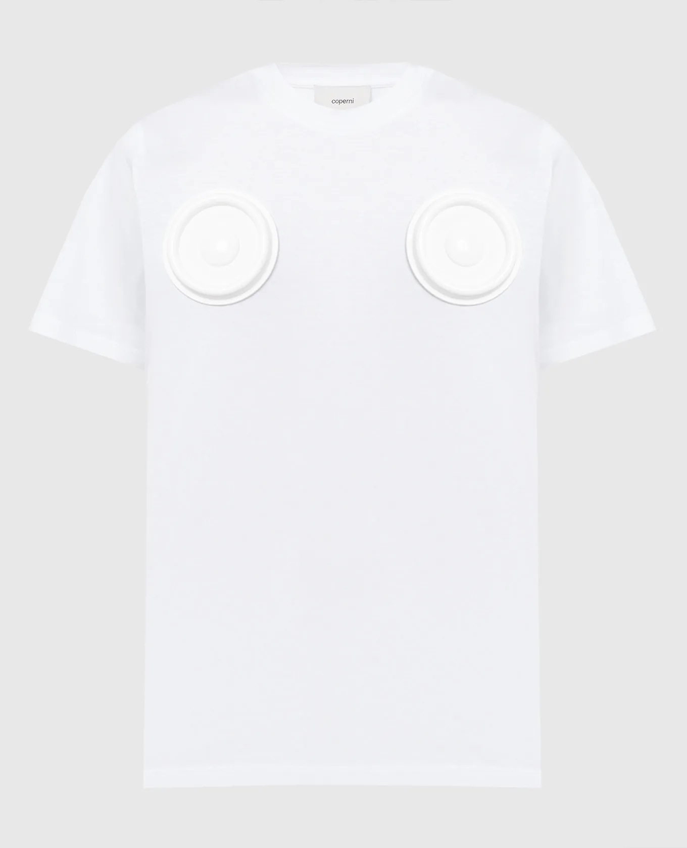 Coperni T-shirt bianca con applicazioni COPJS03TER504