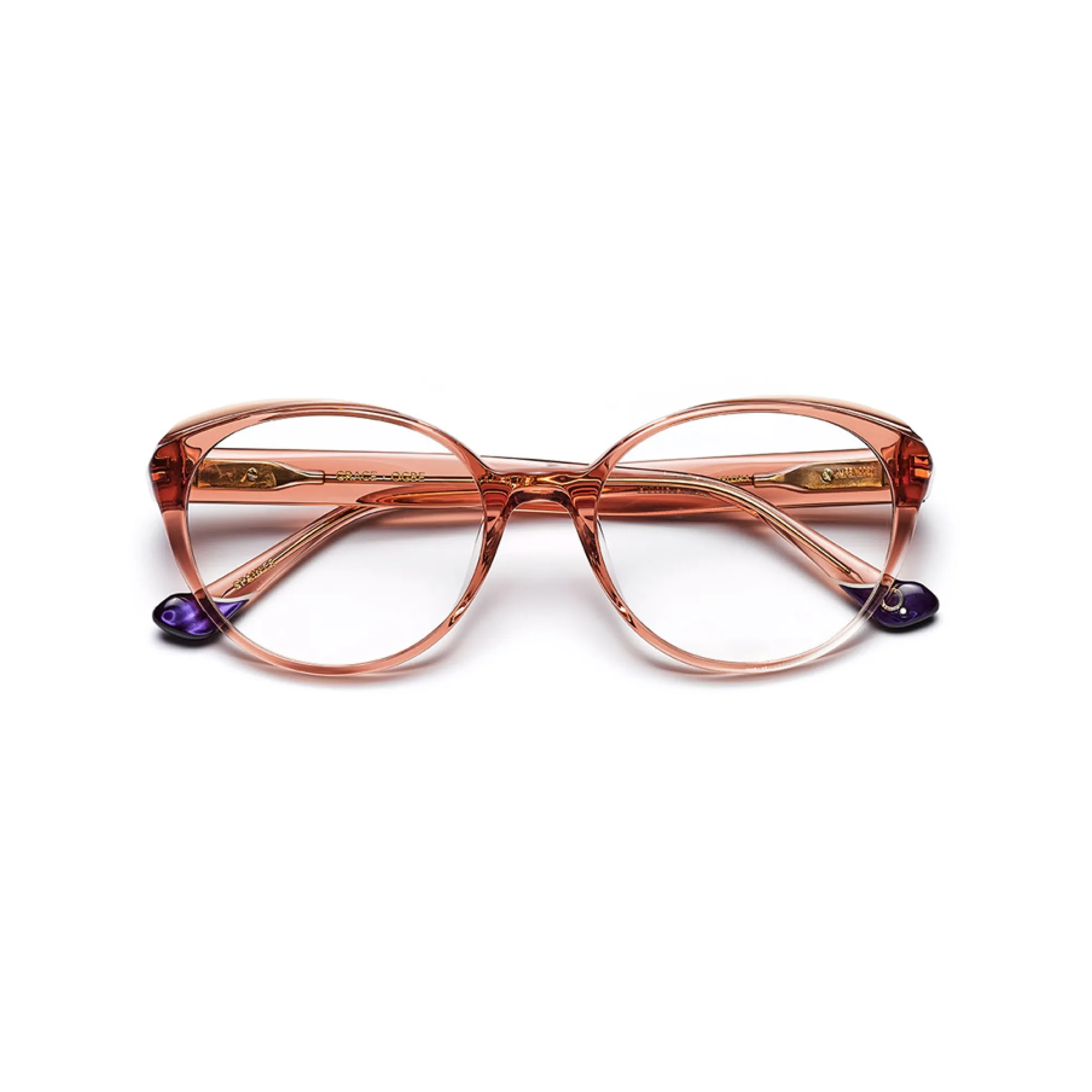   Etnia Barcelona GRACE - OGBE Beige Arancio | Occhiale Da Vista Donna 