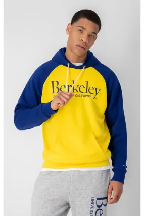 Felpa in misto cotone logo college uomo Giallo