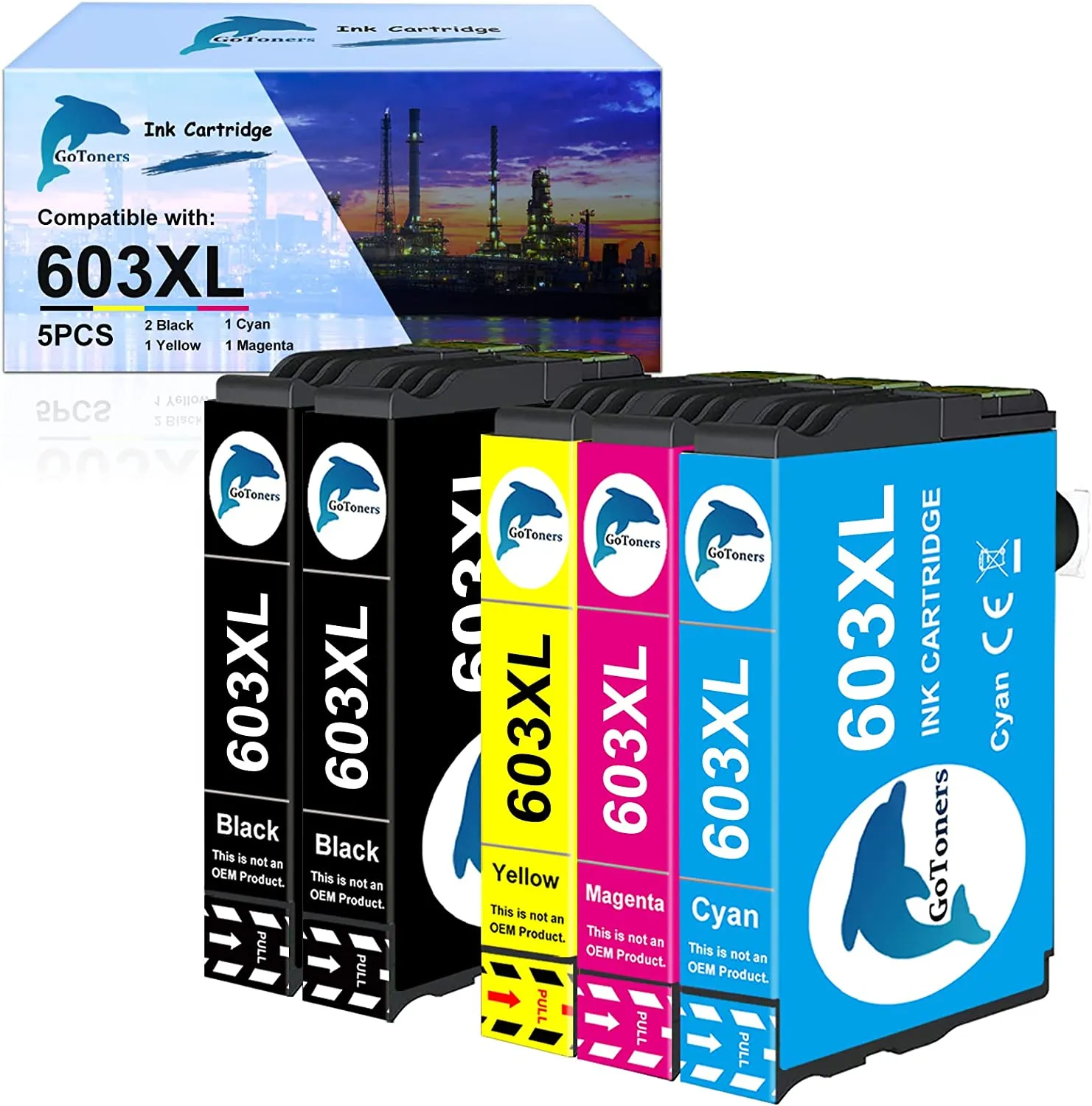 GoToners 603XL Cartucce Compatibili per Epson 603 XL Multipack per Expression Home XP-2100 XP-2105 XP-3100 XP-4100 Workforce WF-