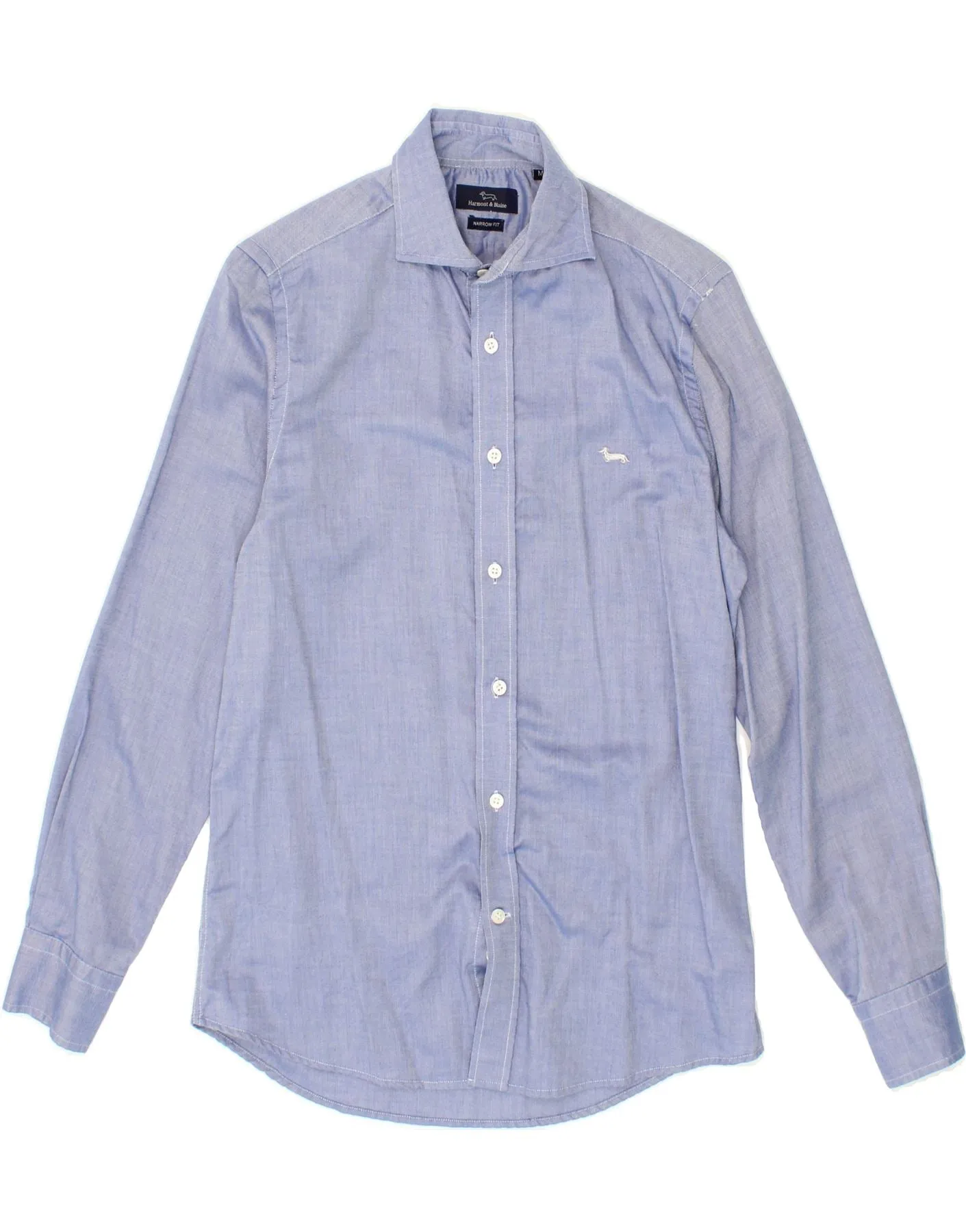 HARMONT & BLAINE Mens Narrow Fit Shirt Medium Blue