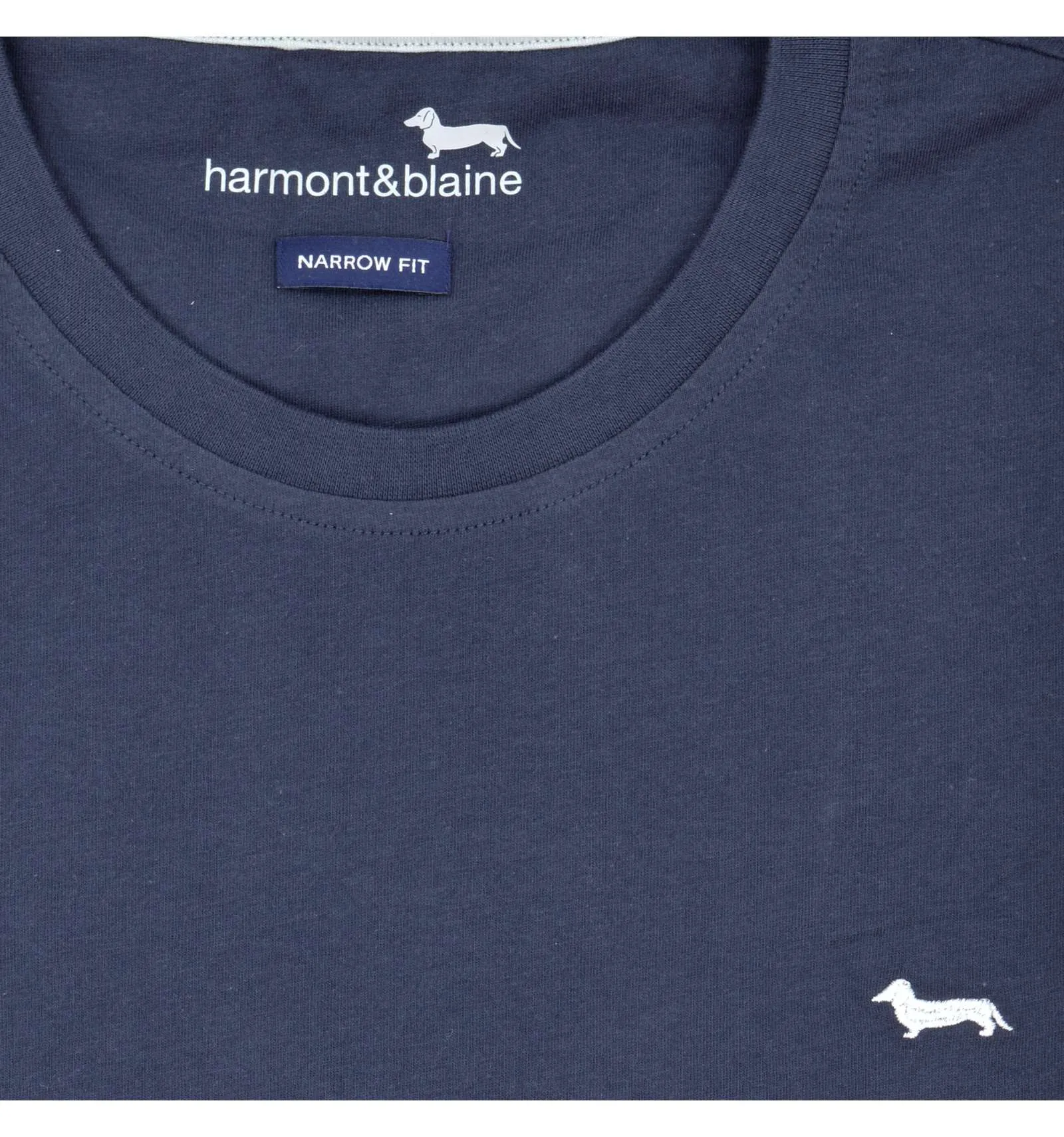 HARMONT & BLAINE uomo maglia T-shirt blu NARROW IN1001 N21055 801