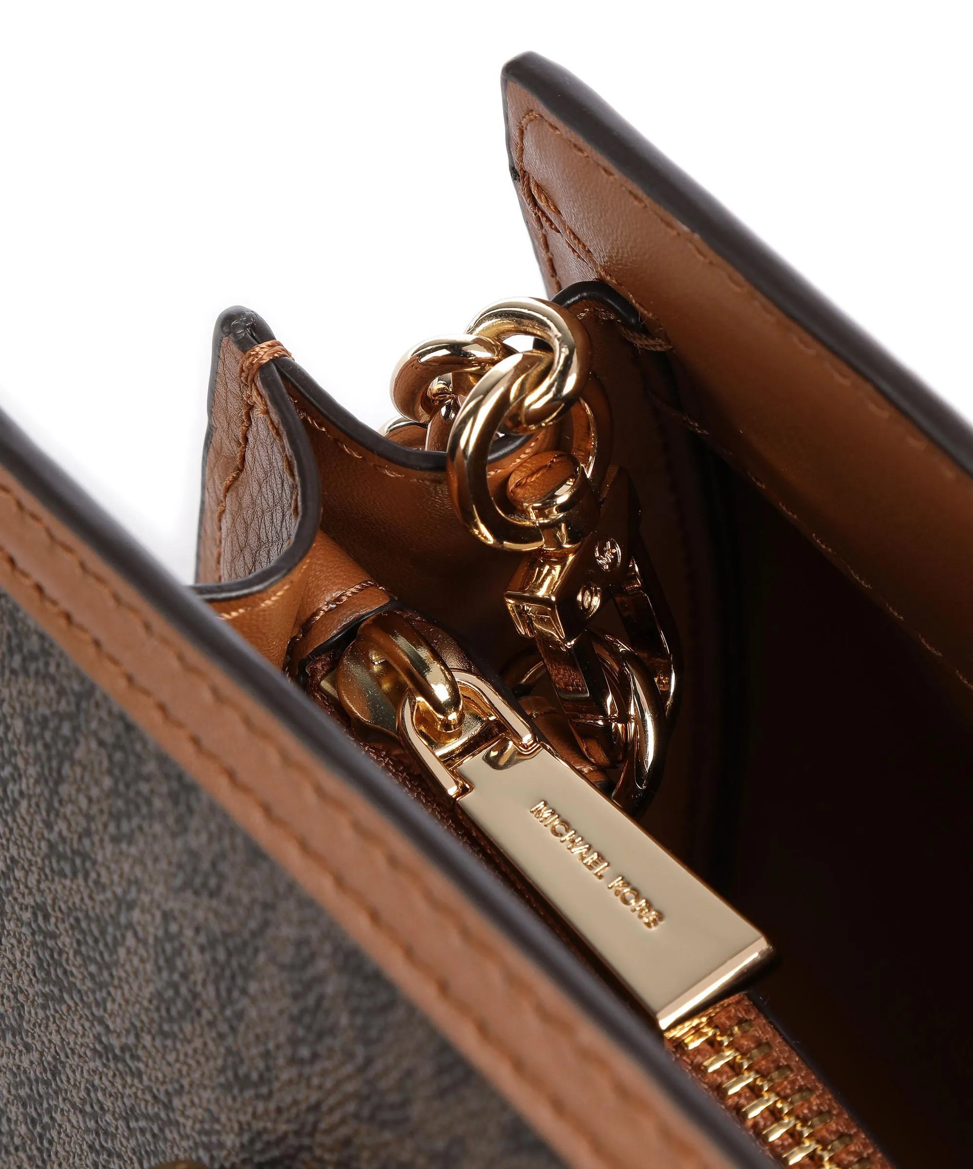 Michael Kors Chantal Borsa a mano tela marrone  