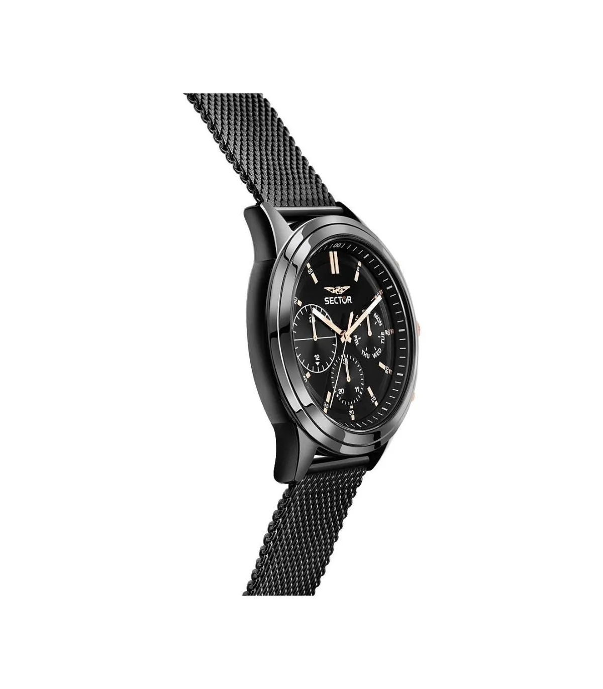Orologio Uomo Sector 670 Nero Oro Rosa R3253540002