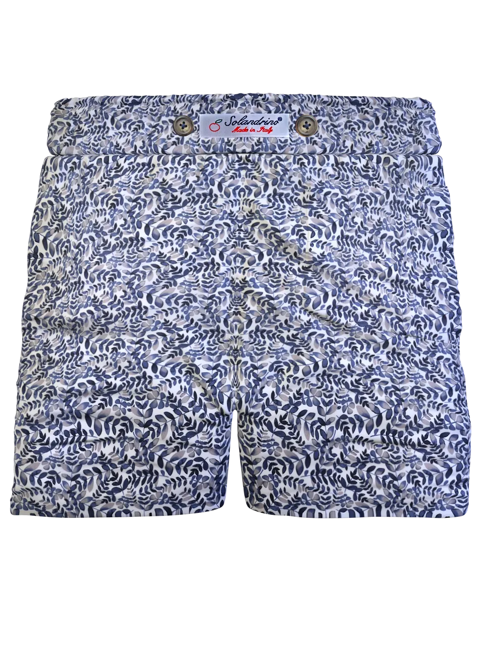 Pantaloncino in cotone Shorts Bermuda Fantasia flower blue 100% Cotone 2 tasche laterali Made in Italy
