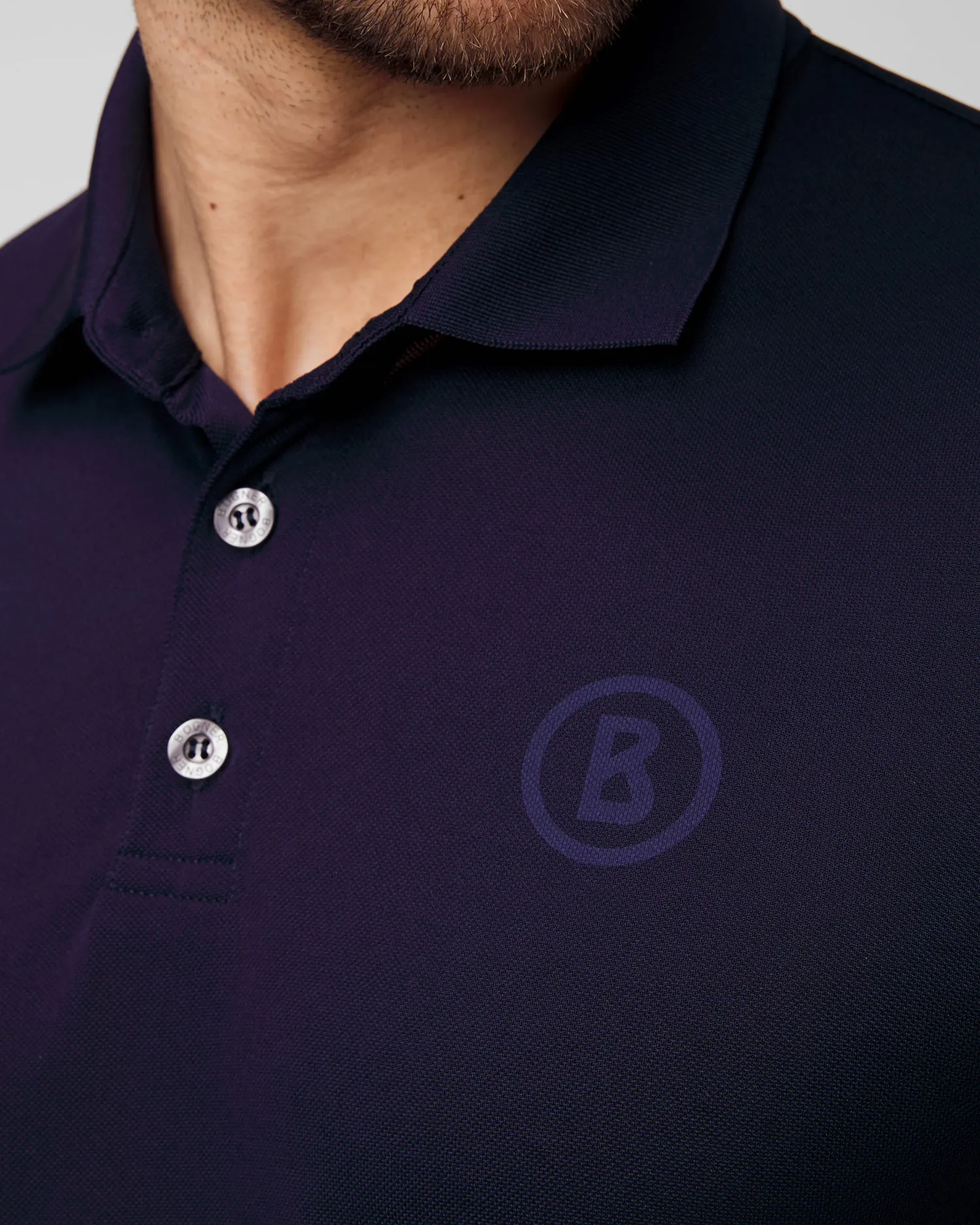 Polo blu scuro da uomo BOGNER Daniel-1 51012787-464