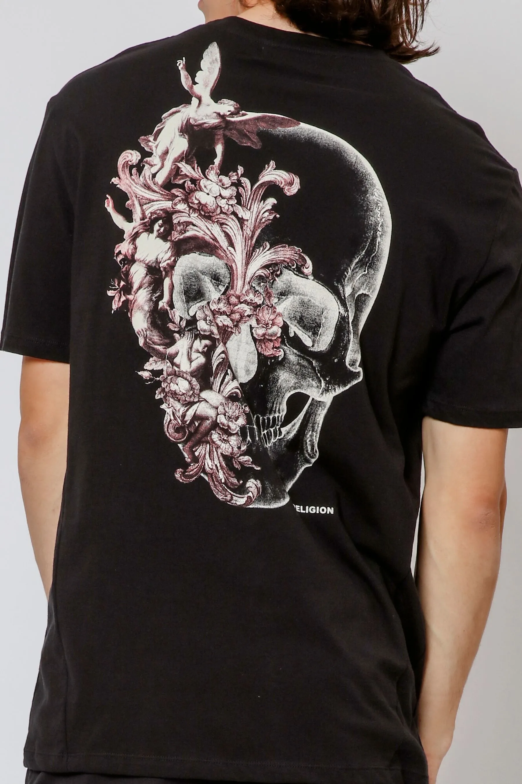 Religion Cherubs Skull 100% Cotton T-Shirt    