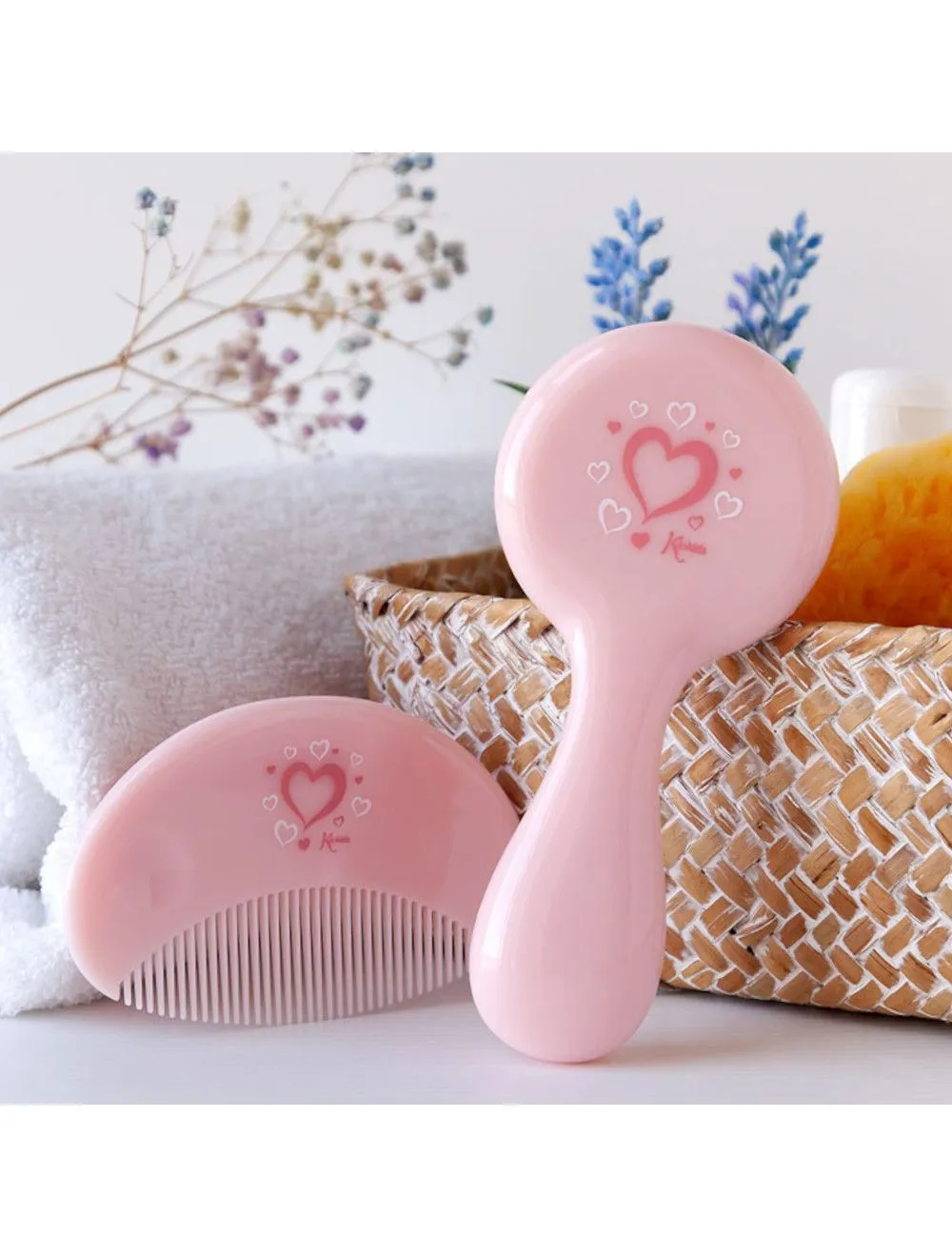  SET SPAZZOLA E PETTINE BAMBINA NEONATO ROSA 