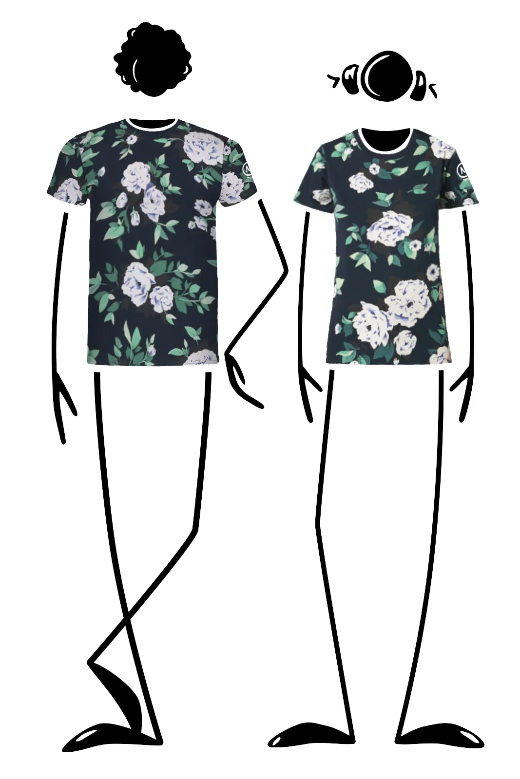 --T-shirt unisex floral HASH ORGANIC-