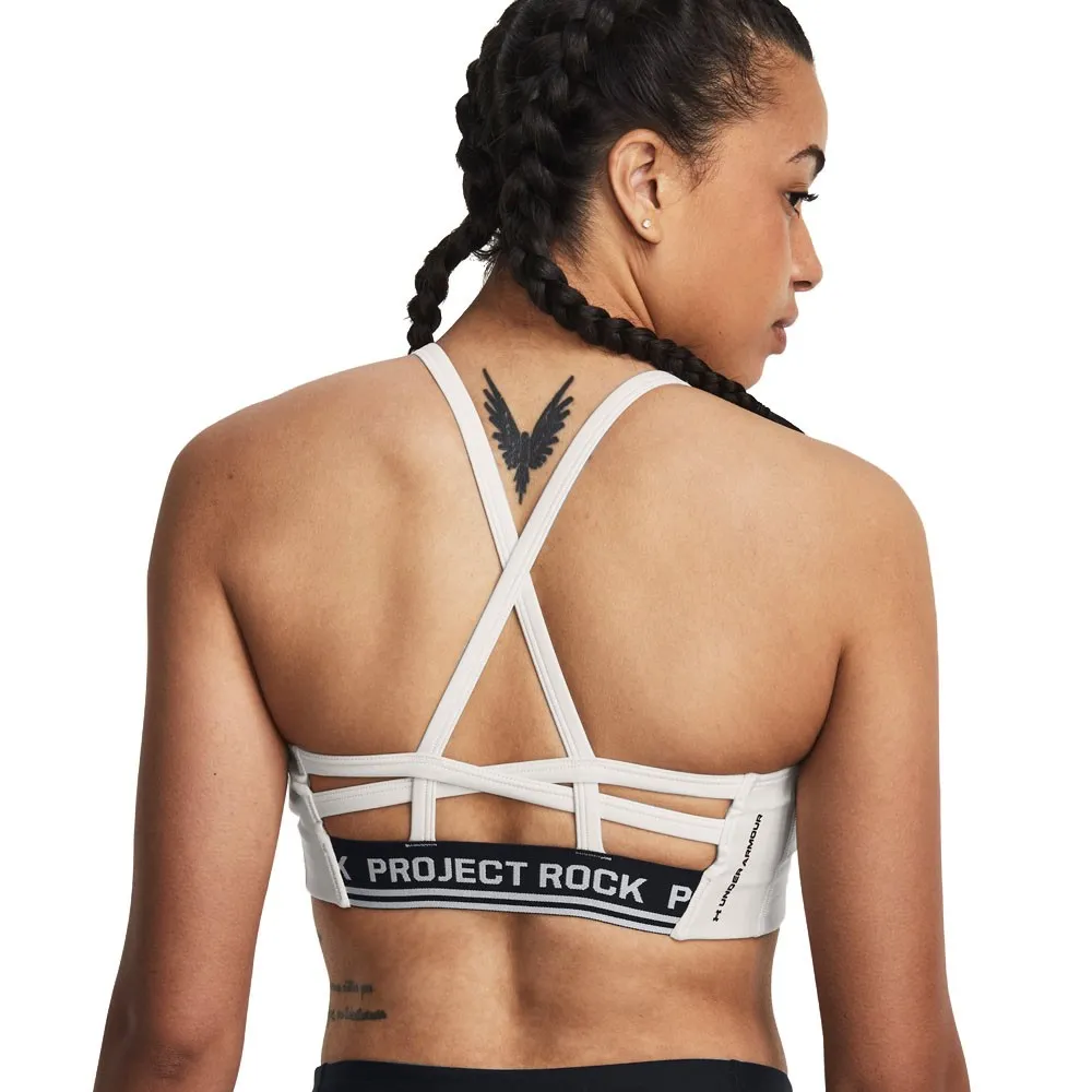 Under Armour Reggiseno Sportivo The Rock Bianco Donna
